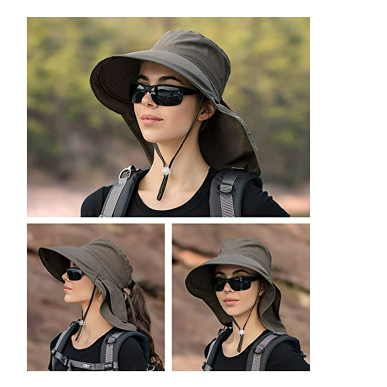 Fishing Hat Sun UV Protection UPF 50+ Sun Hat Bucket Summer Men Women Large  Wide Brim Hiking Outdoor Hats-Army Green
