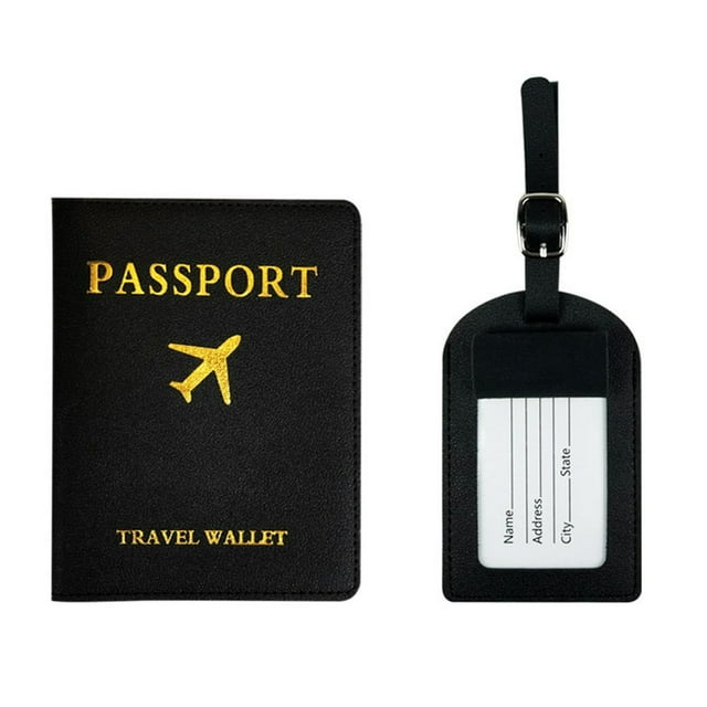 Pass-port Holder Multi-Purpose Tear-Resistant Dirt Proof Wear-resistant Portable Protector Anti-scratch Pass-port Cover And Luggage Tag Set Daily Use