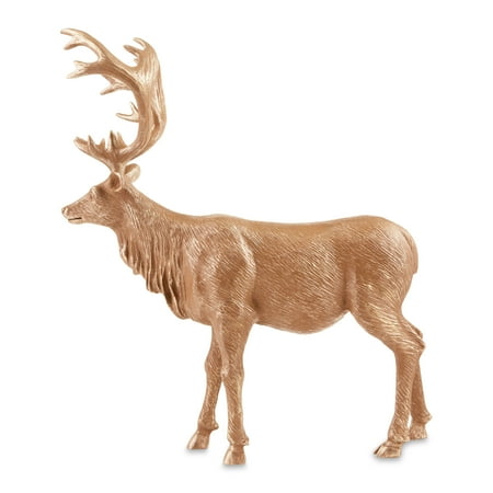 My Texas House Bronze Gold Elk Decoration, 19 inch