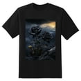 thumbnail image 2 of Plus Size Shirt for Women Black Tops for Women Oversized Short Sleeves Shirt for Women Roses T Shirt Crewneck Shirt for Women XL, 2 of 5