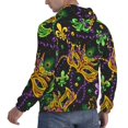 thumbnail image 6 of Wukai Mardi Gras Surface Print Men Hoodies Fleece Sweatshirts Long Sleeve Sweaters Pullover Fall Outfits Winter Clothes-XX-Large, 6 of 7