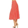 thumbnail image 2 of Women's Casual High Waist A-Line Midi Skirt with Elastic Waistband, 2 of 5