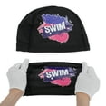 thumbnail image 5 of Ofertas Únicas 1 Pc Gorro de Natación de PU Elástico de Tejido Negro, 5 of 5