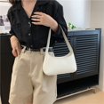 thumbnail image 2 of Bolsos de hombro para mujer Bolso de mano Hobo de PU Bolso para axilas con cierre de cremallera (blanco), 2 of 7