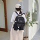 thumbnail image 5 of Mochila de gran capacidad Mochila de libro escolar de estudiante de lona simple (negro) Likrtyny Para estrenar, 5 of 9