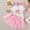 v#2175Pink4560, variant on HAYIMI Kids Baby Girl's 1st Birthday Outfit Sets Letter 1 O-Neck Short Sleeve Romper Tutu Skirt With Hair Bow | Cute Photoshoot Party Dress Summer Cotton Blend Comfort Child Cartoon Clothes Sets