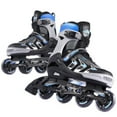 Adjustable Inline Skates for Men and Women Blue/Pink/Green Shiny Wheels