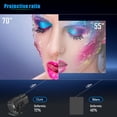 thumbnail image 2 of Projector 1080P Decoding Keystone Correction Mini Portable Projector Voice Control Synchronous Screen Function Diffuse Imaging with Stand 360° Free Adjustment Up to 130 inch Large Screen for Office, 2 of 8