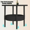 thumbnail image 6 of YOTQUSKI 2 Tier End Table, Side Table with Removable Tray, End Table, Round Side Table, Small Accent Table, Waterproof Small Sofa Coffee Side Tablesfor Bedroom Indoor Outdoor, 6 of 8