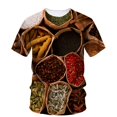 thumbnail image 1 of Nouveaux T-Shirts Graphiques ity Spice pour Hommes Tendance Mode Décontractée style Chinois Imprimé Col Rond Manches Courtes, 1 of 5