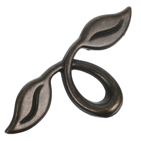 Masteelf 1 Set Leaf Shaped Drawer Pulls with Screws Antique Zinc Alloy Handles for Cabinets and Furniture Suitable for Dressers and Box