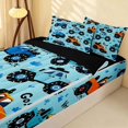 thumbnail image 2 of Erosebridal Monster Truck Zipper Queen Comforter Set with Fitted Sheet and 2 Pillowcases, Off-Road Zipper Bedding Set, Dark Blue, Black Reversible, 2 of 7