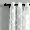 thumbnail image 2 of Avon Trellis Grommet Sheer Window Curtain Panels White 38X95 Set, 2 of 6