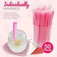 thumbnail image 4 of 4E's Novelty , 50 pack Pink Heart Shaped Straws & Doilies, Individually Wrapped, 4 of 8