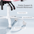 thumbnail image 6 of MoNiBloom Ergonomic Gaming Chair with Footrest, Adjustable Headrest and Lumbar Support for Office and Gaming, High-Back Racing Style Computer Desk Chair, Pink (Wide Seat), 6 of 9