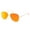 Gold/Orange, variant on "Lukia" Classic Aviator Design Flash Mirror Flat Lenses with UV Protection