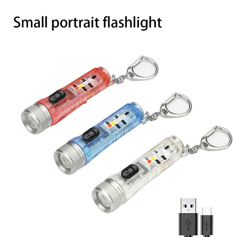 TureClos Mini LED Flashlight Outdoor Camping Hiking Walking Portable Pocket Hand Torch with Key Ring, Silver Grey TureClos Mini LED Flashlight Outdoor Camping Hiking Walking Portable Pocket Hand Torch with Key Ring, Silver Grey