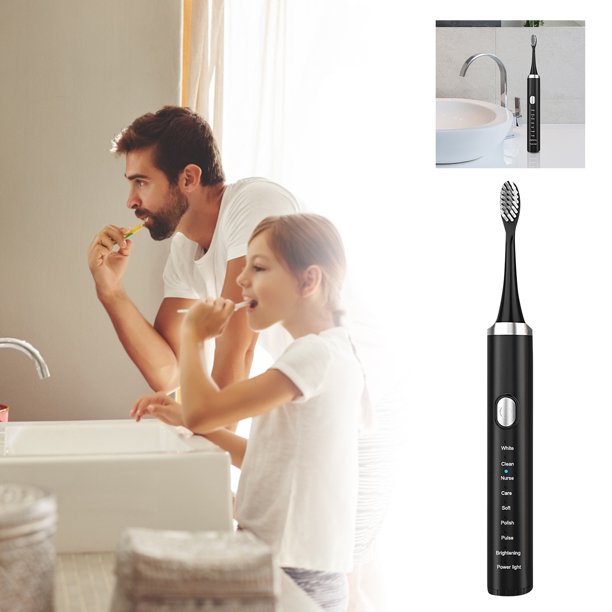 Cepillo de Dientes Eléctrico Recargable - 40.000 Vibraciones/Min, 5 Modos - 120 Días de Duración de la Batería, Resistente al Agua IPX7 - con 4 Cabezales de Recambio