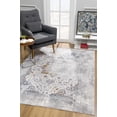 thumbnail image 3 of Rug Branch Anthea 8' x 11' (7'9" x 10'9") Grey/Beige Distressed Medallion Indoor Area Rug, Comtemporary, High Pile, Stain-Resistant Carpet - Living Room, Bedroom, Dining Room, and Kitchen, 3 of 7