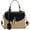 Black, variant on Women's Straw Top Handle Satchel Bag PU Leather Retro Shoulder Bag Flap Casual Crossbody Fashion Handbag and Purse