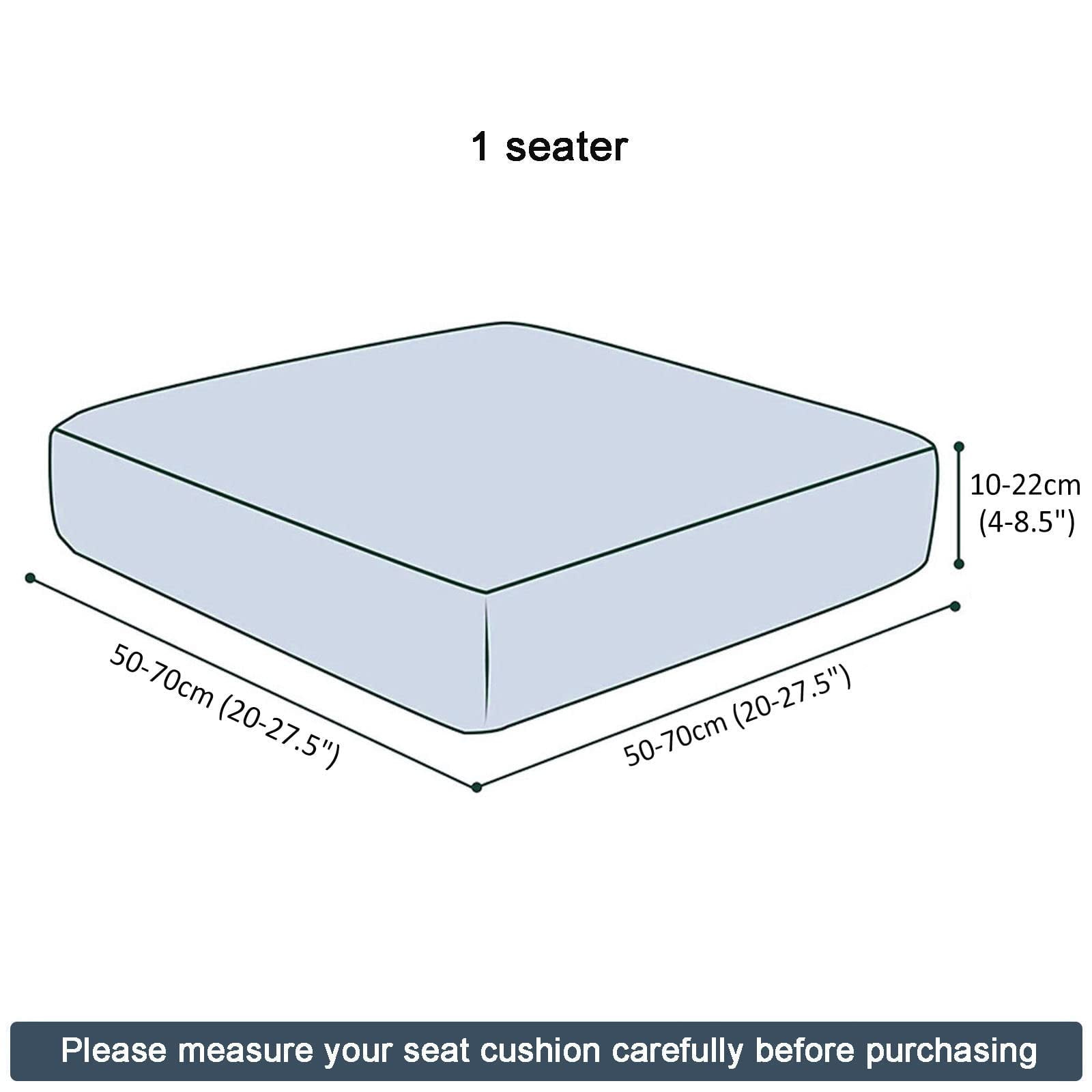 Velvet Sofa Seat Cushion Covers, Sofa Cushion Covers Stretch Couch Cushion Cover Soft with Elastic Bottom Sofa Seat Cover for Chair Sofa-Peacock blue-3-seater