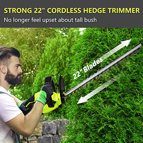 Buy Cordless Hedge Trimmer, 1400RPM Powerful Electric Hedge Trimmer