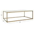 thumbnail image 3 of SAFAVIEH Couture Brynna Glam Marble Coffee Table, White/Bronze, 3 of 12
