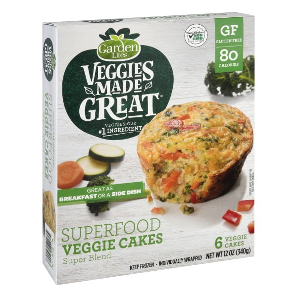 Garden Lites Veggies Made Great Superfood Veggie Cakes, Super Blend 12.