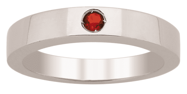 Personalized Bezel set Birthstone ring in 10k Gold by Jewlster