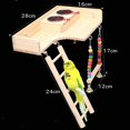 thumbnail image 2 of thinsony Pet Bird Parrot Playground Wooden Ladder Toy Interactive Platform Accessory, 2 of 9