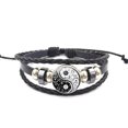 thumbnail image 4 of Ayyufe Vintage Unisex Yin Yang Pattern Multi-layer Leather Adjustable Bracelet, 4 of 7