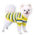 thumbnail image 1 of FOCUSNORM Dog Fleece Sweatshirt Colorful Striped Puppy Clothes Soft Pet Winter Clothes for Small Dogs, 1 of 7