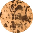 thumbnail image 1 of Ahgly Company Indoor Round Abstract Orange Modern Area Rugs, 8' Round, 1 of 4