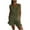 Army Green, variant on Women's Cotton Linen 2 Piece Summer Outfits Button Crewneck Tank Top High Waist Ruffle Shorts PJS Sets with Pockets