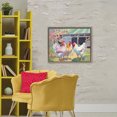 thumbnail image 3 of Stupell Industries Contemporary Colorful Chickens in Sunlit Yard Brown Floating Frame Canvas Art, 31 x 25, by Creative Studio, 3 of 8
