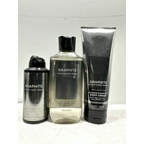 Bath & Body Works Graphite Men's Collection 3 Piece Gift Set (Body Spray 3.7 oz, 3-in-1 Hair, Face, and Body Wash 10 fl oz, and Ultimate Hydration Body Cream 8 oz)