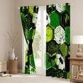 thumbnail image 3 of Homewish Teens Football Lover Curtains Pack of 2 (42x84 Each), Modern Ball Sports Curtains Blackout, Vintage Green Honeycomb Bedroom Curtains, Living Room Curtains Decor, 3 of 5