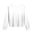 thumbnail image 3 of Long Sleeve Kids Shirts Girls Fashion Solid Color Tshirt Casual Crewneck Tshirt Tie Knot Front Shirt Blouse Tops, 3 of 12