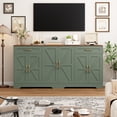 thumbnail image 2 of Homfa 6-Doors Farmhouse Sideboard with 2-Drawers, 70.8" W Buffet Cabinet with Adjustable Shelves for Kitchen Dining Room, Green, 2 of 7