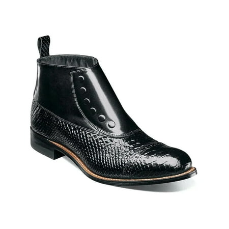 

Stacy Adams Madison Spectator Spat Cap Toe Demi Boot Two Tone Black 00109-001