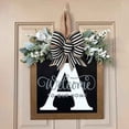 thumbnail image 2 of Hovilon Last Name Wreath for Front Door,26 Letter Personalized Welcome Sign for Front Door,Year-Round Front Door Sign with Wreath and Bow,Spring Wreaths for Wall,Window,Porch Decor（A）, 2 of 3