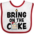 thumbnail image 3 of Inktastic Bring on the Cake with Cake Slice Replacing a Boys or Girls Baby Bib, 3 of 4
