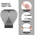 thumbnail image 2 of Bridas magnéticas, bridas de silicona reutilizables con imán potente para agrupar y organizar, correas para envolver cables., 2 of 4