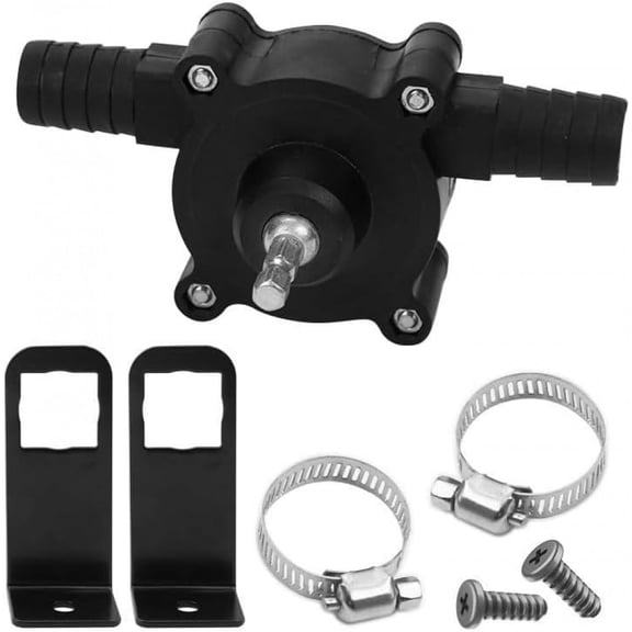 Electric Drill Pump for Water Gasoline Oil Diesels Fluid Transfer Pump Mini Hand Self-Priming Quick Pumping Speed