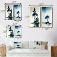 thumbnail image 4 of Designart "Blue Watercolor Tree by Rural Cottage II" Landscape Forest Framed Wall Art Set Of 2 - Country Blue Framed Canvas Set For Living Room Decor, 4 of 6