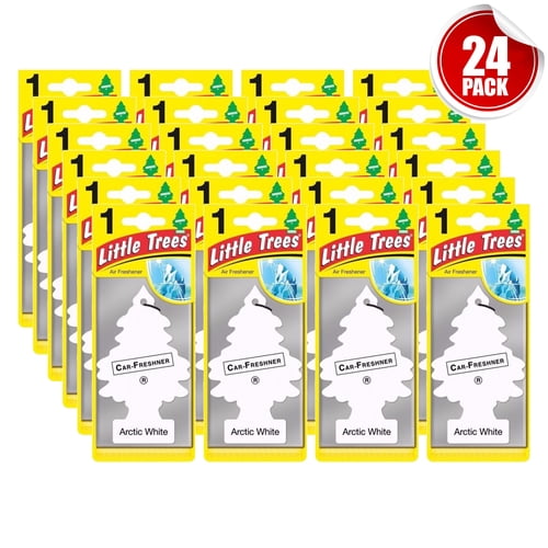 Little Trees Car Air Freshener ARCTIC WHITE Scent Home Toilet Office Fragrance (24-Pack)
