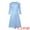 Blue, variant on A-Line Contrast Color Tweed Trim Dress 2XL White