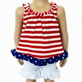 thumbnail image 2 of AnnLoren Baby and Big Girls 4th of July Swing Tank Top with Ruffle Trim and Bow, 2 of 2
