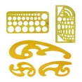 thumbnail image 2 of jifeng oshhni Templates Stencil Set Drafting Tools Architectural Design Ruler 5 Pieces, 2 of 9