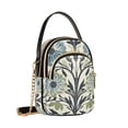 thumbnail image 7 of FORMRS Crossbody Bag for Women Quilted Travel Shoulder Cell Phone Purse with Chain Strap Handbag, Blue Floral Pattern, 7 of 7